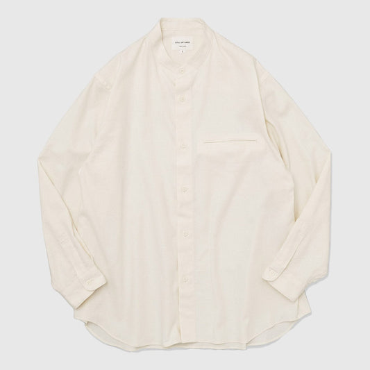 Still by Hand Silk Nep Twill Shirt - Ecru Shirt Still By Hand 