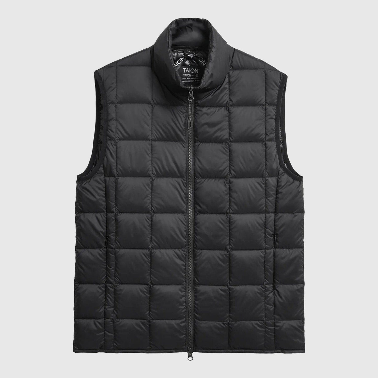 Taion High-Neck Down Vest - Black Jacket Taion 