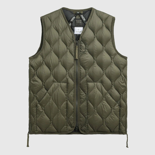 Taion Military V-neck Down Vest - Dark Olive Jacket Taion 