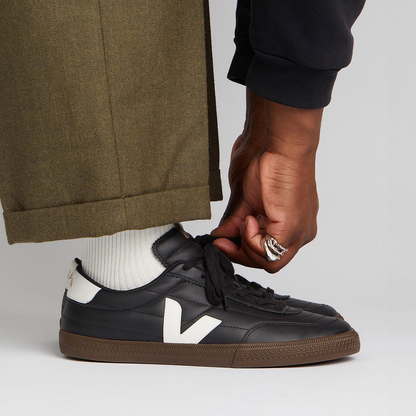 Veja Panenka O.T. Leather Sneakers - Black / White Sneakers Veja 