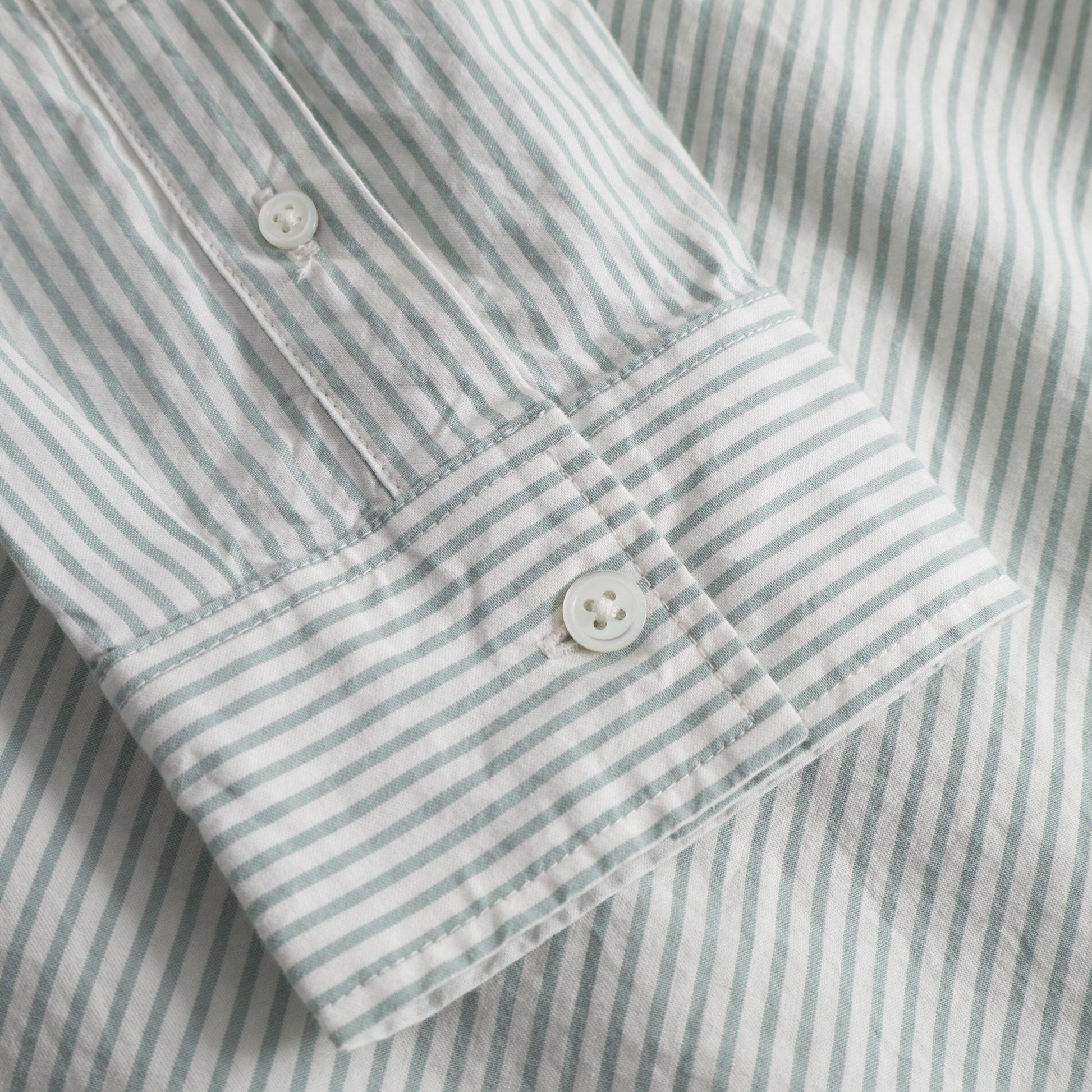 Wood Wood Double A Day Striped Shirt - Blue Surf Shirt Wood Wood 