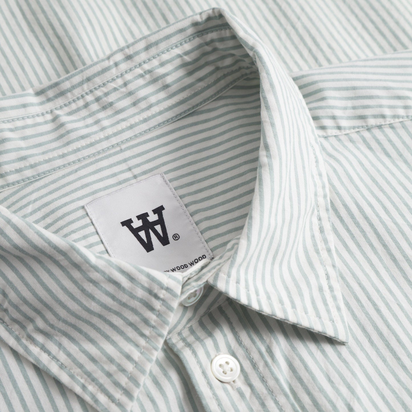 Wood Wood Double A Day Striped Shirt - Blue Surf Shirt Wood Wood 